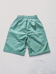 Dual Pockets Drawstring Bermuda Shorts for Women