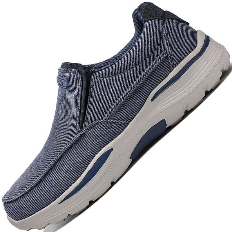 Men's Linen Slip On Walking Shoes Breathable Lightweight Loafers