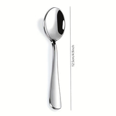 10pcs Stainless Steel Dessert Spoon Modern Stirring Ice Cream Spoon