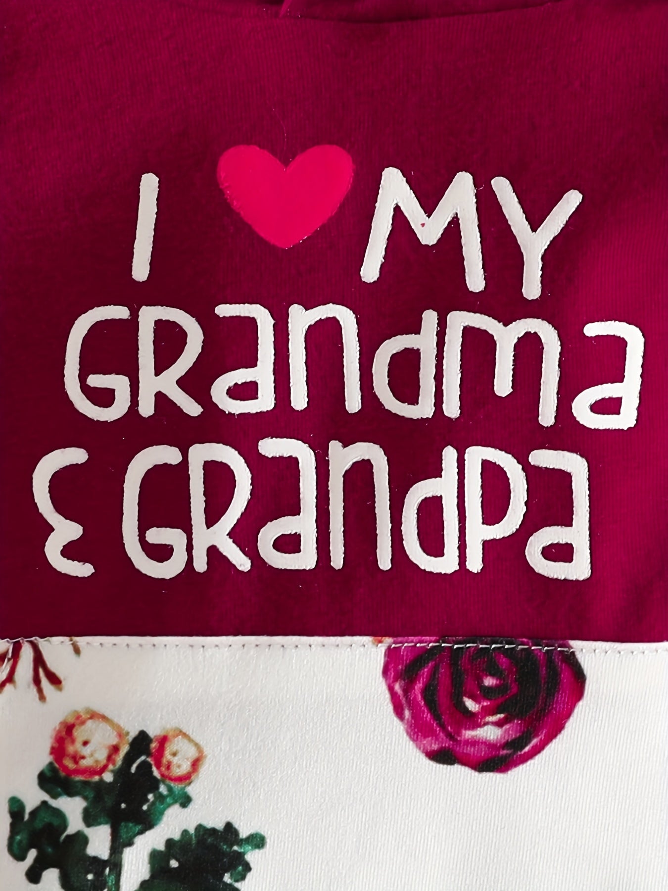 Kids Casual Outfit Love Grandma & Grandpa Hoodie & Trousers Set