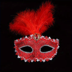 Girls Feather Mask Masquerade Cosplay Dress Up For Party
