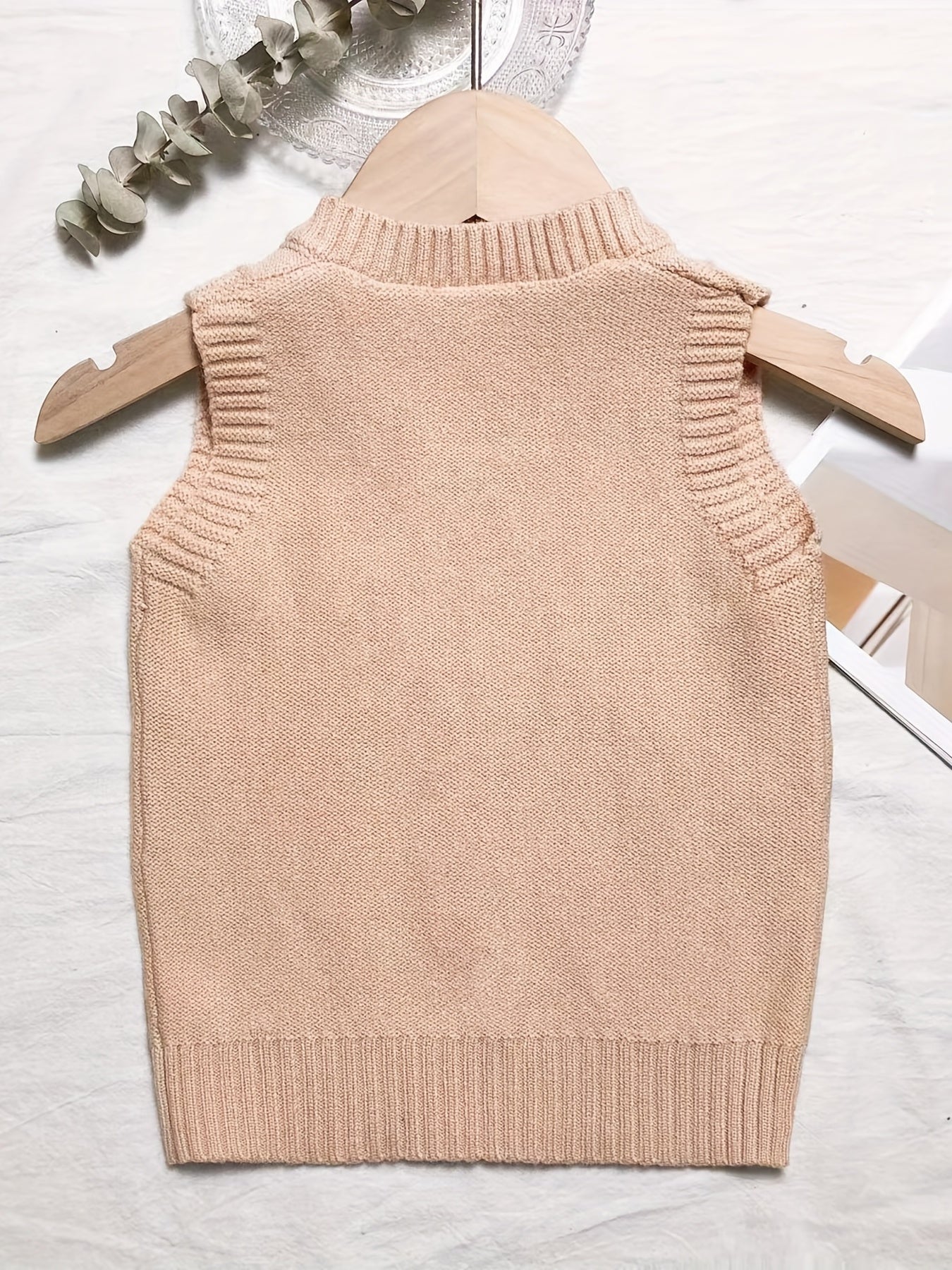 Toddler Baby Girls Knitted Comfy Vest Sleeveless Sweater