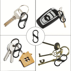6pcs Carabiner Buckle Clip Snap Hook Keychain For Outdoor Sports