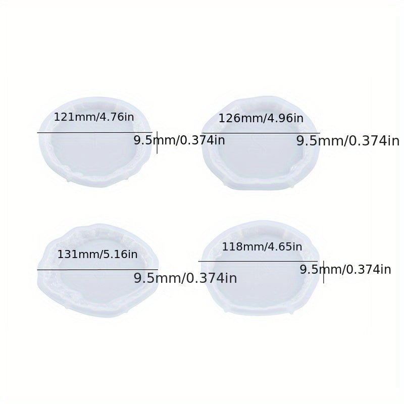 DIY Crystal Drop Resin Molds Irregular Tray Coaster Mirror Silicone Mold