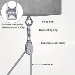 2pcs Stainless Steel Single Pulley Block 360 Swivel Crane Pulley Block