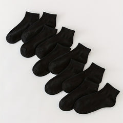 10 Pairs Short Solid Socks Comfy All match Women's Stockings