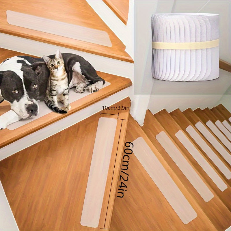 6pcs Transparent Frosted Non-slip Shower Stickers