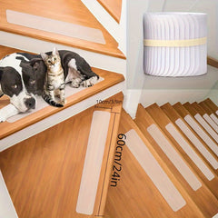 6pcs Transparent Frosted Non-slip Shower Stickers