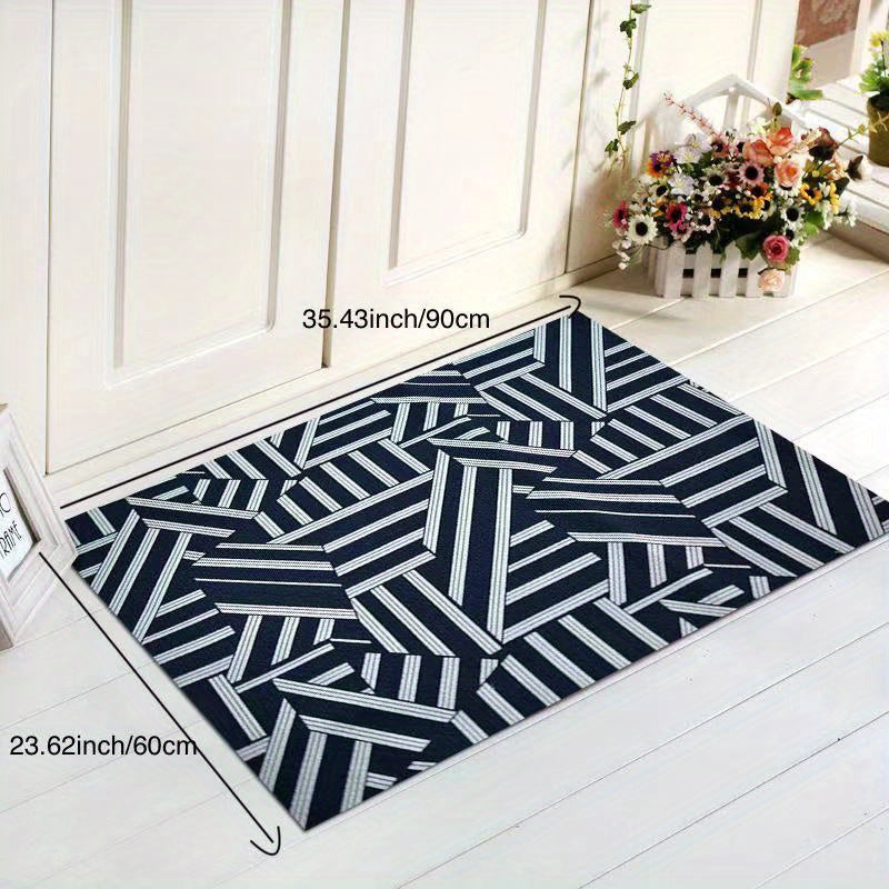 Durable Abstract Welcome Doormat Front Door Outdoor Entrance Mat
