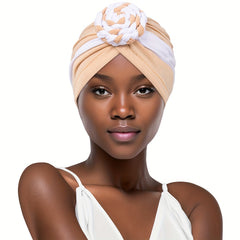 Pleated Hijab Hat Women Turban Cap Block Head Wrap Elastic Headscarf