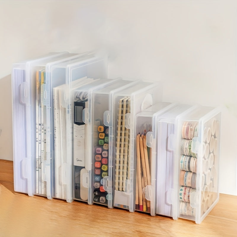 Transparent Plastic Stackable Pencil Case for Art Supplies