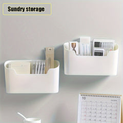 2pcs Storage Box Cabinet Door Hanging Rack Paste Bathroom Storage