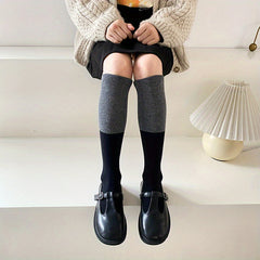 Girls Kids Casual Plain Socks Breathable Comfy Socks