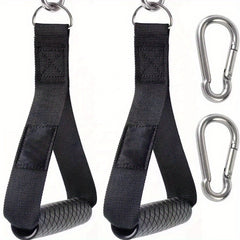 Rubber Non-slip Handle for Resistance Band, 1 Pair Handle with 2 Hooks