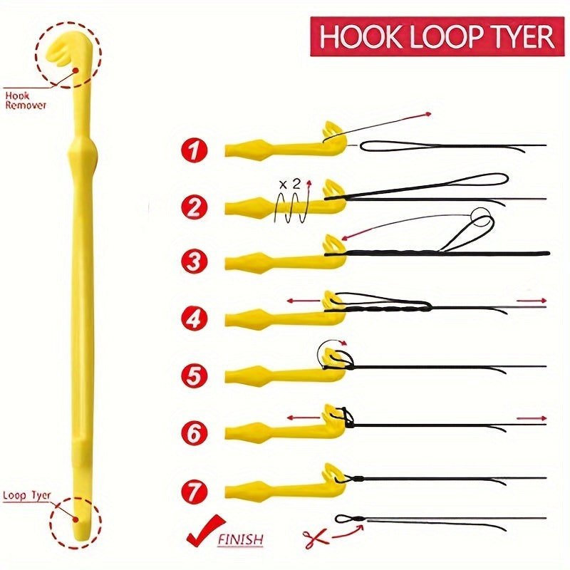 3pcs Fishing Loop Tyers Line Knot Tying Tool Hook Loop Tyer Fishhook Remover