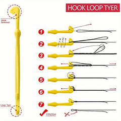 3pcs Fishing Loop Tyers Line Knot Tying Tool Hook Loop Tyer Fishhook Remover