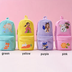 Girl Heart Canvas Pencil Case Large Capacity Cartoon Anime Opening Season Gift