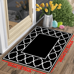Outdoor Indoor Area Rugs Floor Mat Anti-slip Rubber Backing