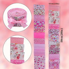 40pcs Floral Printed Quilting Fabric Cotton Craft DIY Handmade Doll Clothes