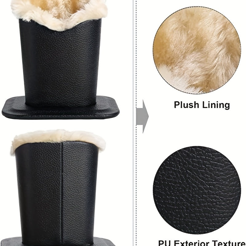 Plush Lined Leather Glasses Holder for Desk or Nightstand