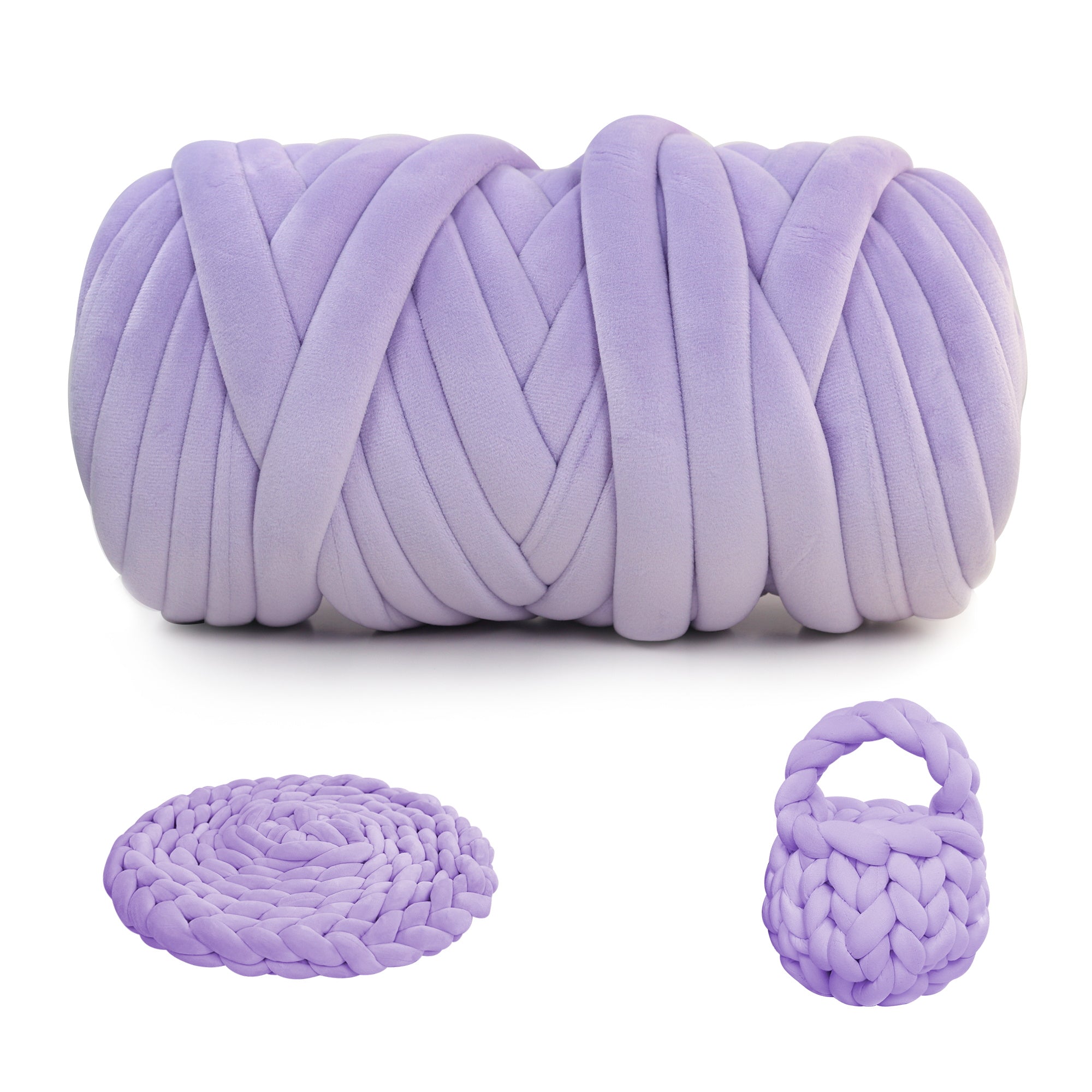 Arm Knitting Chunky Yarn Saver Jumbo Velvet Yarn for Large Hand Knit Blankets