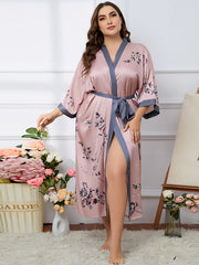 Ramadan Graphic Print Long Sleeve Bathrobe