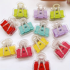 10pcs Cartoon Journal Clips Double-sided Expression Bag Clips