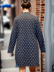 Polka Dot Print Long Sleeve Cardigan