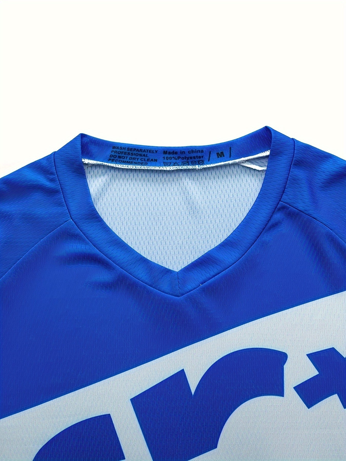Men's Long Sleeve V-neck Motorcycle Off-road T-shirt