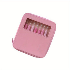 8pcs Knitting Tool Sweater Needle Gradient Soft Plastic Handle Aluminum Crochet