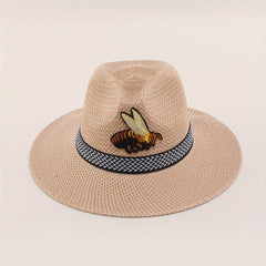 Outdoor Cowboy Hat Mens Summer Sun Hat Sun Protection Big Brim Straw Hat