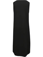 Casual Tank Dress Women's Plus Plain Round Neck Midi Dress