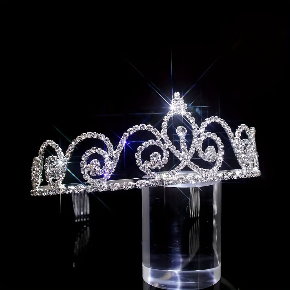 Rhinestone Headband Band Queen Crown Tiara Bridal Wedding Hair