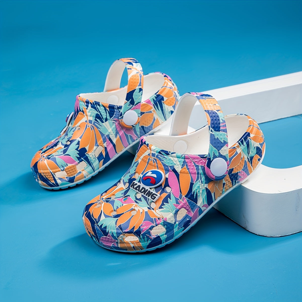 Floral Pattern Clog Casual Water Shoes for Kids