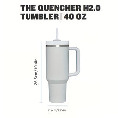 40oz Stainless Steel Water Bottle Insulated with Handle & Straw Lid