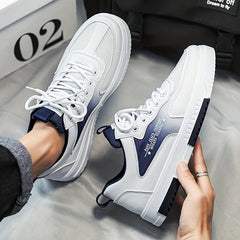 Men's Letters Print Mesh Sneakers Lace Up Casual Walking Shoes