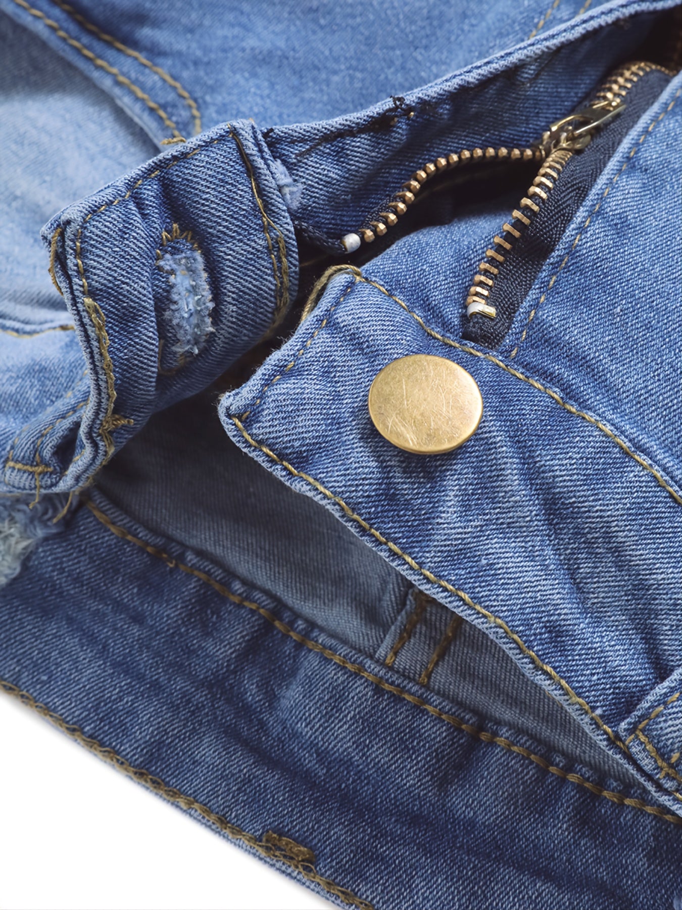 High Rise Ripped Skinny Jeans Distressed Denim Pants
