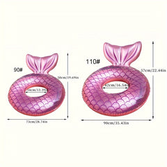 Mermaid Inflatable Swimming Ring Transparent Adult Pool Beach Party Water Toy