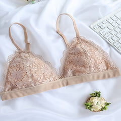 Wireless Bra with Lace Trim