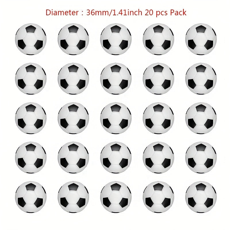 20pcs 36mm Table Soccer Balls Football Accessory Replacements