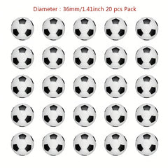 20pcs 36mm Table Soccer Balls Football Accessory Replacements