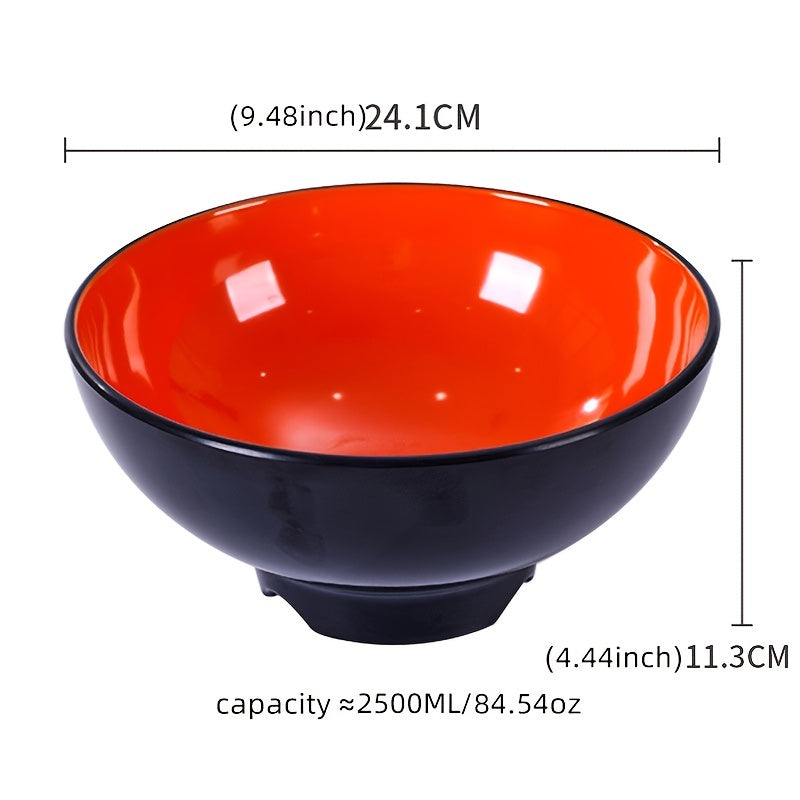 1PC Ramen Bowl Anti-shatter Plastic Soup Bowl Large Capacity Noodle Bowl