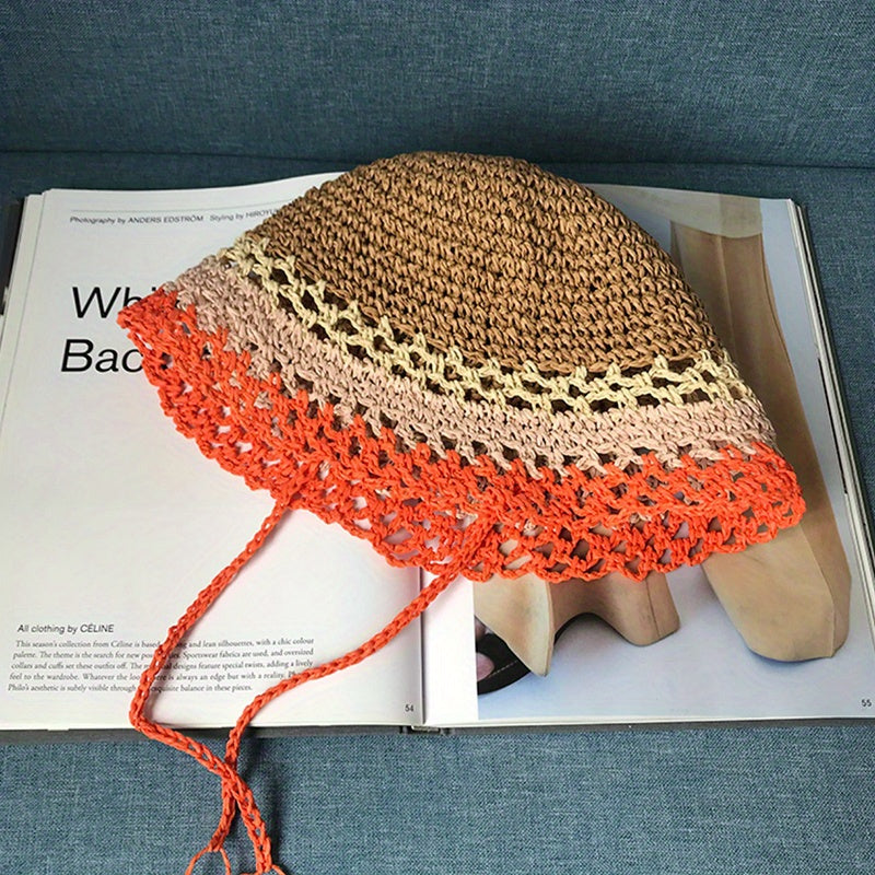 Breathable Straw Sun Hat Cloche Hats Travel Beach Cap