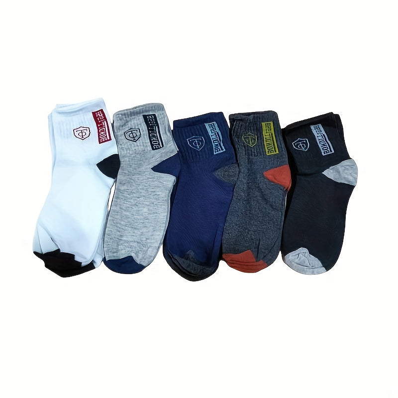 5 Pairs Versatile Sweat-absorbing Breathable Casual Sports Socks