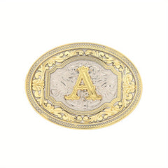 Embossed Letter Belt Buckle for Men