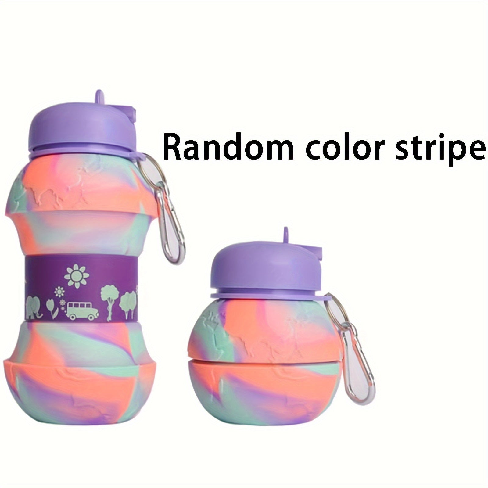 500ml Collapsible Water Bottle Portable Leakproof Shatterproof Outdoor Travel