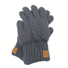 Plush Lining Winter Touch Screen Gloves For Men