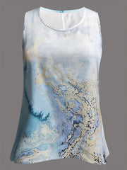 Marble Print Tank Top & Pants Set