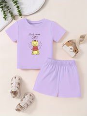 Toddler Kid Cartoon T-shirt & Shorts Set