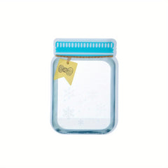 5pcs Portable Mason Jar Shaped Food Sealed Bag for Travel Baking Snack Tea Bag